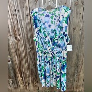 Haptics Floral blue and Green romper size 3X